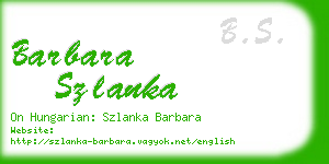 barbara szlanka business card